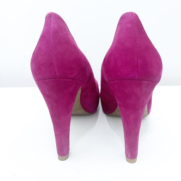Franco Sarto Fuchsia Suede Heels - Picture 3 of 7